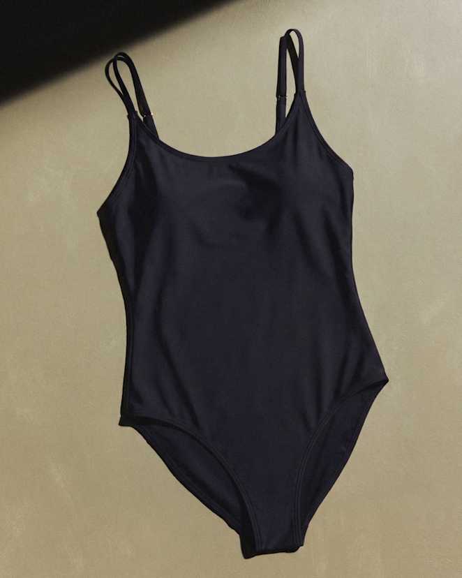 Black<br>Italian Cami One-Piece Swimsuit
