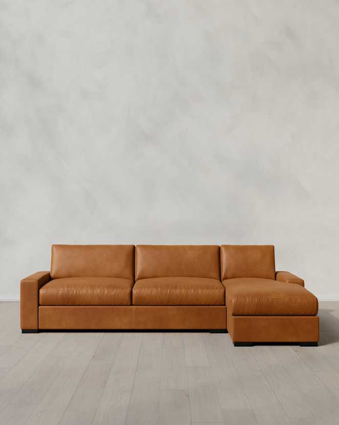 Auburn<br>Stillman Chaise Sectional in Leather