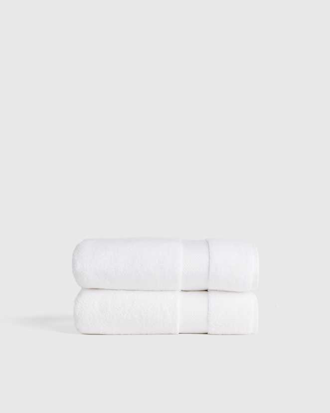 White<br>Turkish Ultra Plush Bath Towel (Set of 2)