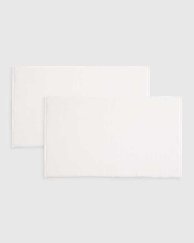 White<br>Turkish Cotton Bath Mat Bundle