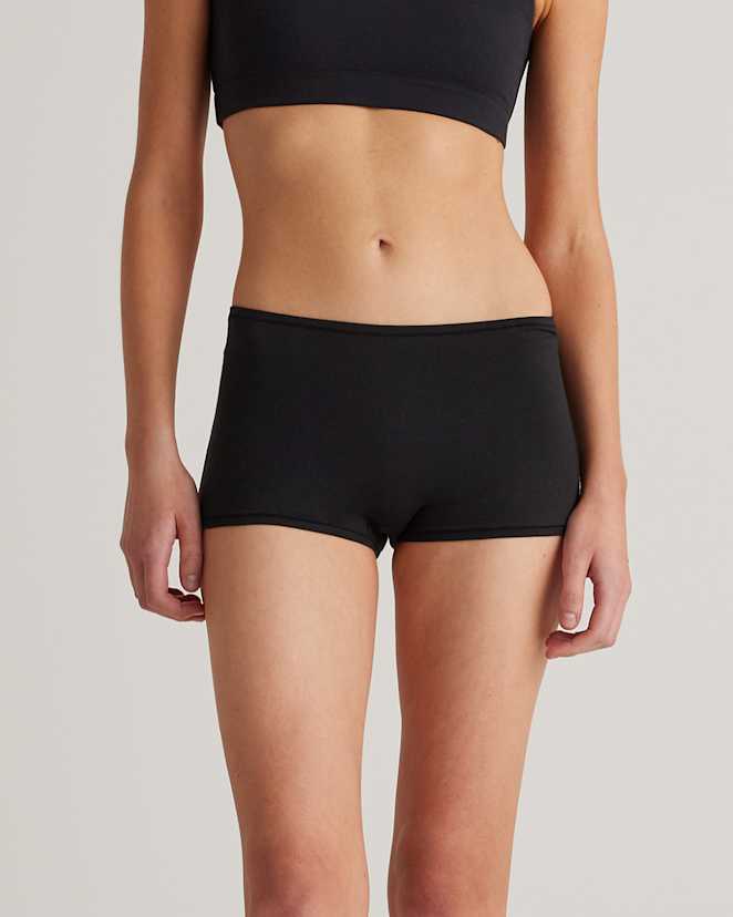 Black<br>Organic Cotton Boyshort (6-pack)