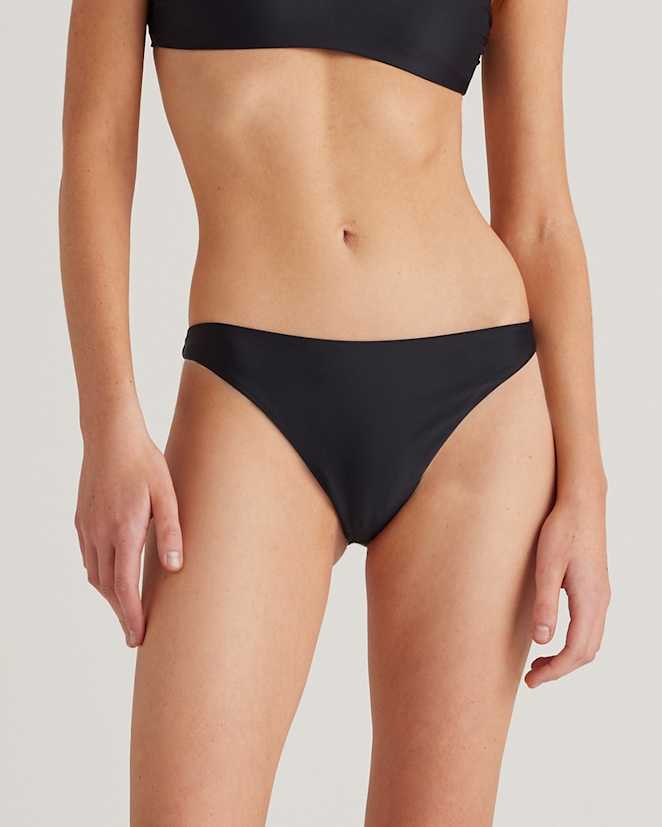 Black<br>Italian Low-Rise Bikini Bottom