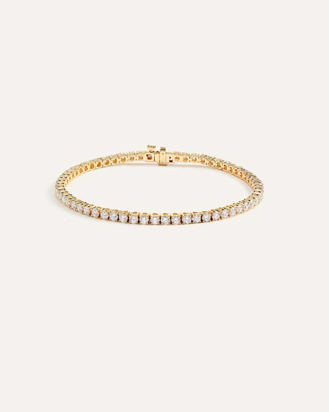 Yellow Gold<br>14K Gold Lab Grown Diamond Tennis Bracelet - 4ctw
