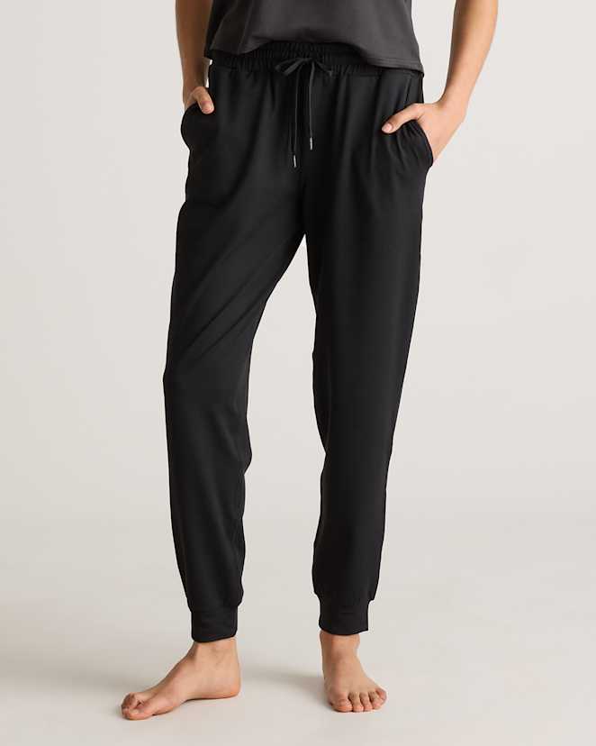 Black<br>Flowknit Mid-Rise Joggers