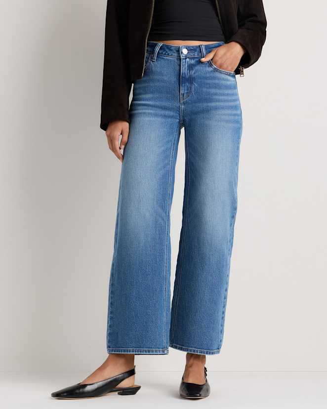 Atlantic Blue<br>Luna Stretch Relaxed Straight Jeans